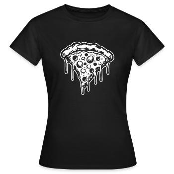 Pizza Fast Food Pizzeria - Frauen T-Shirt - Schwarz - Vorne - AI Model Female 172 dark (172cm)