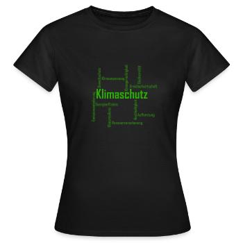 Klimaschutz - Frauen T-Shirt - Schwarz - Vorne - AI Model Female 172 dark (172cm)
