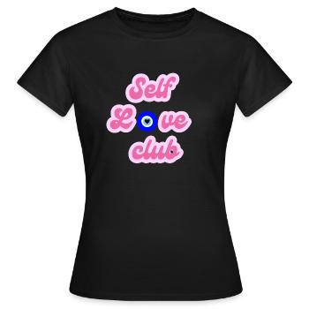 Selbstliebe-Club - Frauen T-Shirt - Schwarz - Vorne - AI Model Female 172 dark (172cm)
