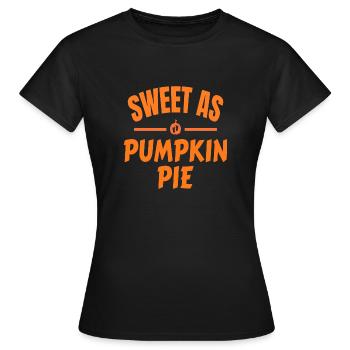 Sucré comme une tarte à la citrouille - T-shirt Femme - noir - Devant - AI Model Female 172 dark (172cm)