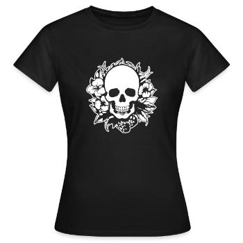 Skeleton Costume Bones Halloween Horror - Women's T-Shirt - black - Front - AI Model Female 172 dark (172cm)