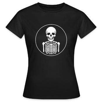 Skeleton Costume Bones Halloween Horror - Women's T-Shirt - black - Front - AI Model Female 172 dark (172cm)