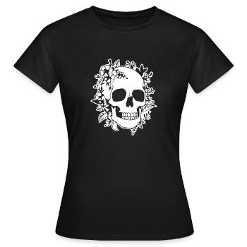 Skeleton Costume Bones Halloween Horror - Women's T-Shirt - black - Front - AI Model Female 172 dark (172cm)