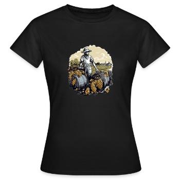 Die altmodische Ernte - Frauen T-Shirt - Schwarz - Vorne - AI Model Female 172 dark (172cm)