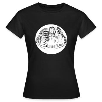 Ville perspective - T-shirt Femme - noir - Devant - AI Model Female 172 dark (172cm)