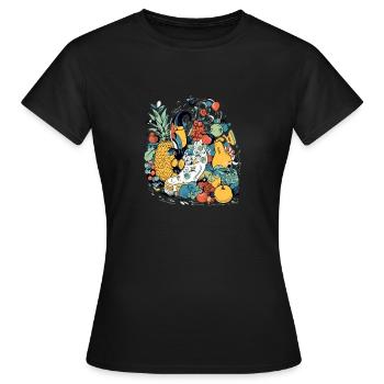 The strange fruits - Women's T-Shirt - black - Front - AI Model Female 172 dark (172cm)