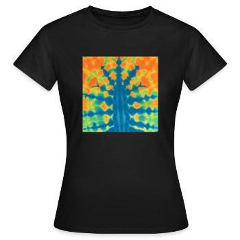 Modèle de matrice de tye - T-shirt Femme - noir - Devant - AI Model Female 172 dark (172cm)