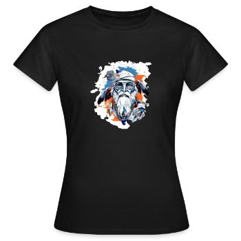 Papy motard siou - T-shirt Femme - noir - Devant - AI Model Female 172 dark (172cm)