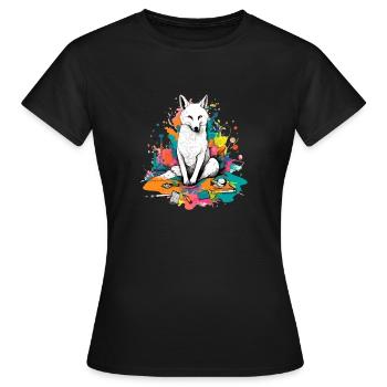Niedrig der Wolfshund - Frauen T-Shirt - Schwarz - Vorne - AI Model Female 172 dark (172cm)