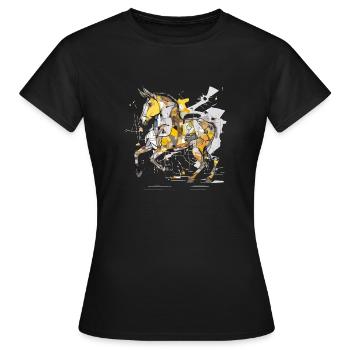 Zako das Pferd - Frauen T-Shirt - Schwarz - Vorne - AI Model Female 172 dark (172cm)