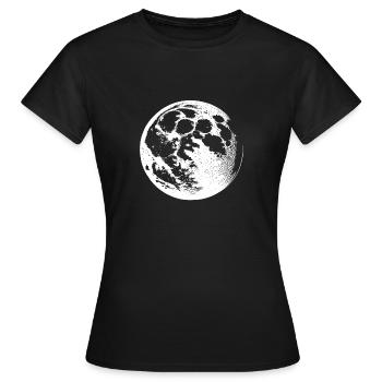 Mond - Frauen T-Shirt - Schwarz - Vorne - AI Model Female 172 dark (172cm)