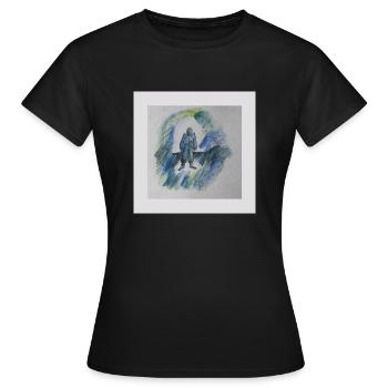 mensch allein - Frauen T-Shirt - Schwarz - Vorne - AI Model Female 172 dark (172cm)