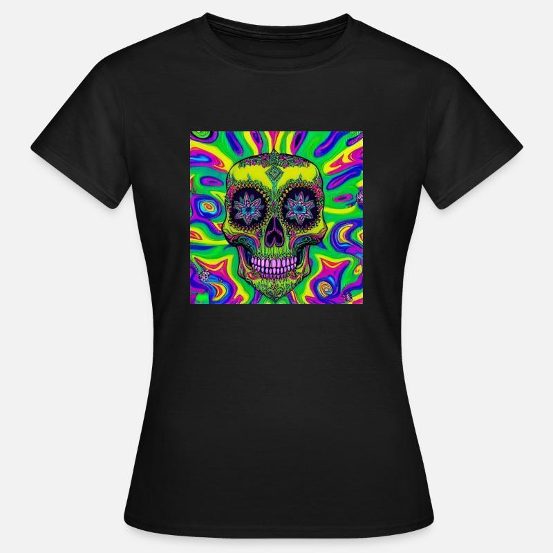 Rainbow Skull - Women's T-Shirt - black