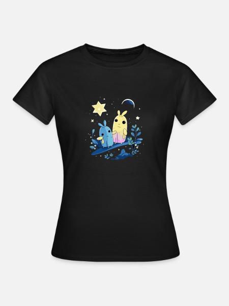 Sui und Kui in Bewegung - Frauen T-Shirt - Schwarz