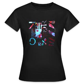 Extraits de journaux Albums Magazines Code alphabet - T-shirt Femme - noir - Devant - AI Model Female 172 dark (172cm)