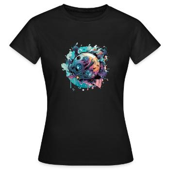 Un monde en fusion - T-shirt Femme - noir - Devant - AI Model Female 172 dark (172cm)