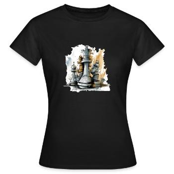König in die Enge getrieben - Frauen T-Shirt - Schwarz - Vorne - AI Model Female 172 dark (172cm)