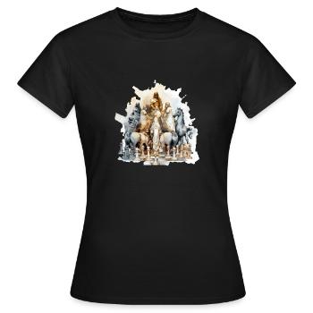 Die Venus des Schachs - Frauen T-Shirt - Schwarz - Vorne - AI Model Female 172 dark (172cm)