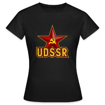 UDSSR - Frauen T-Shirt - Schwarz - Vorne - AI Model Female 172 dark (172cm)