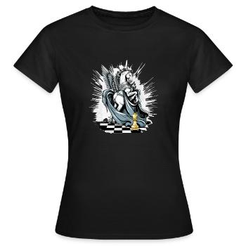 Le cavalier ailé n°2 - T-shirt Femme - noir - Devant - AI Model Female 172 dark (172cm)