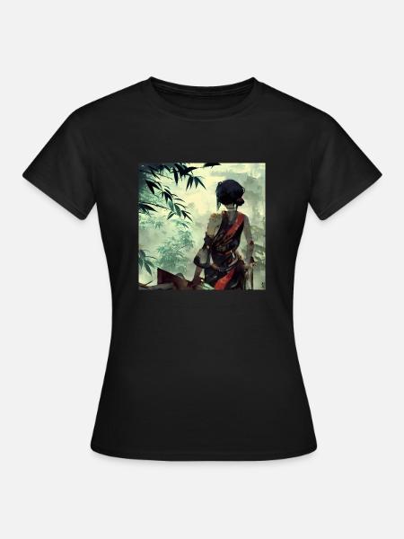 Bamboo Girl - Frauen T-Shirt - Schwarz