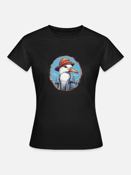 Möwe - Frauen T-Shirt - Schwarz
