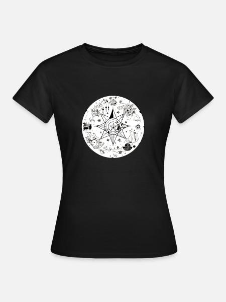 Abstrakter Stern - Frauen T-Shirt - Schwarz