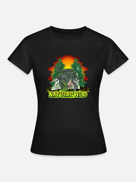 NATURAL WILD - Frauen T-Shirt - Schwarz