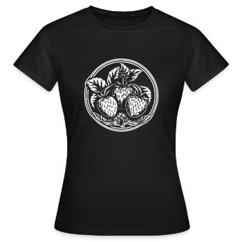 Fraise Fruit Fruit - T-shirt Femme - noir - Devant - AI Model Female 172 dark (172cm)
