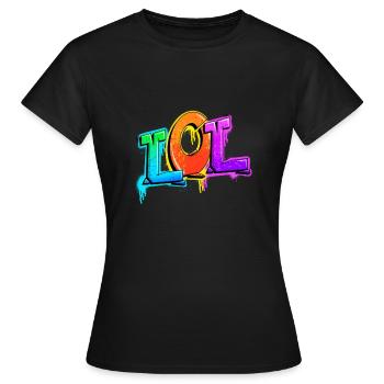 LOL - T-shirt Femme - noir - Devant - AI Model Female 172 dark (172cm)
