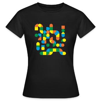 Geo Joy - Women's T-Shirt - black - Front - AI Model Female 172 dark (172cm)