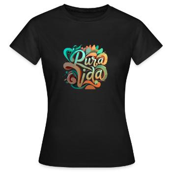 Pura Vida in vollen Zügen genießen - Frauen T-Shirt - Schwarz - Vorne - AI Model Female 172 dark (172cm)