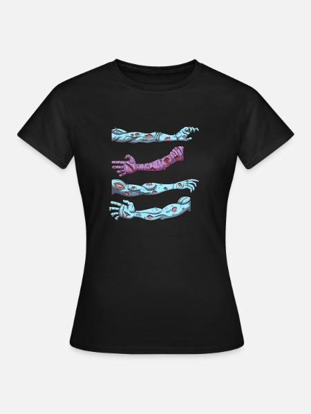 Zombie-Hände - Frauen T-Shirt - Schwarz