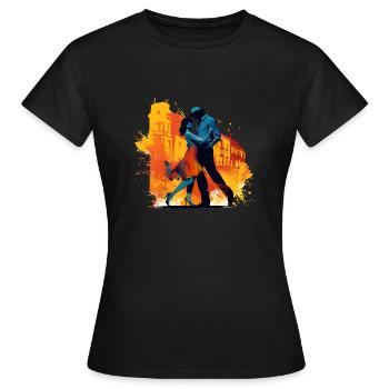 Dancing is a form of expression - Women's T-Shirt - black - Front - AI Model Female 172 dark (172cm)