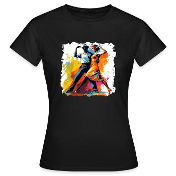 Danser comme forme physique avec soulagement du stress - T-shirt Femme - noir - Devant - AI Model Female 172 dark (172cm)