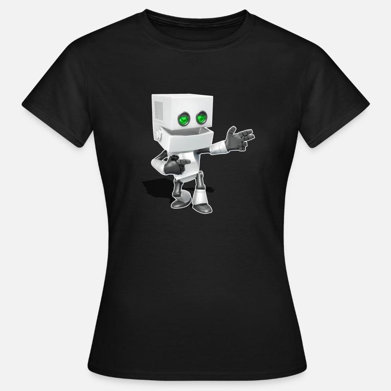 Chibi Roboter - Frauen T-Shirt - Schwarz
