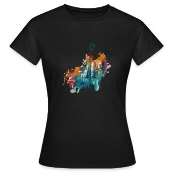New Orleans ist eine Stadt im Süden der USA - Frauen T-Shirt - Schwarz - Vorne - AI Model Female 172 dark (172cm)