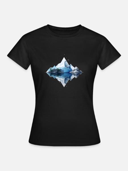 Glaziale Symmetrie - Frauen T-Shirt - Schwarz