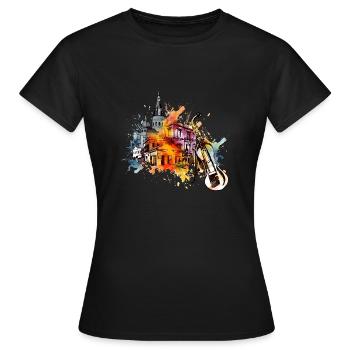 La Nouvelle-Orléans est une ville animée - T-shirt Femme - noir - Devant - AI Model Female 172 dark (172cm)