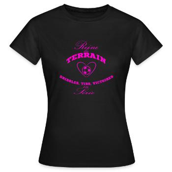 Reine du Hand : Dribble, Tire, Gagne ! - T-shirt Femme - noir - Devant - AI Model Female 172 dark (172cm)