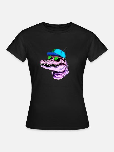 Cooler Alligator - Frauen T-Shirt - Schwarz