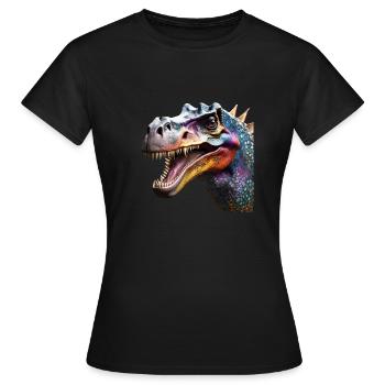 Tyrannosaure - T-shirt Femme - noir - Devant - AI Model Female 172 dark (172cm)