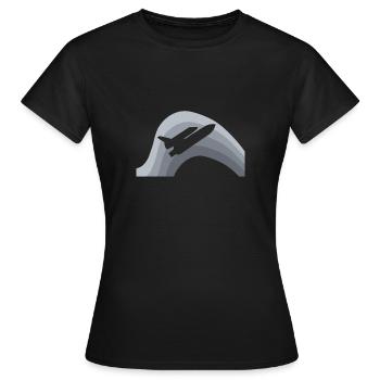 Navette spatiale Spaceship Spacecraft - T-shirt Femme - noir - Devant - AI Model Female 172 dark (172cm)