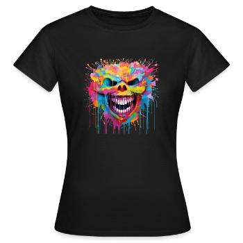 dunkles Lachen - Frauen T-Shirt - Schwarz - Vorne - AI Model Female 172 dark (172cm)