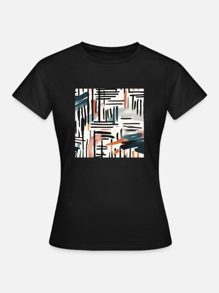 modernes Pinseldesign - Frauen T-Shirt - Schwarz