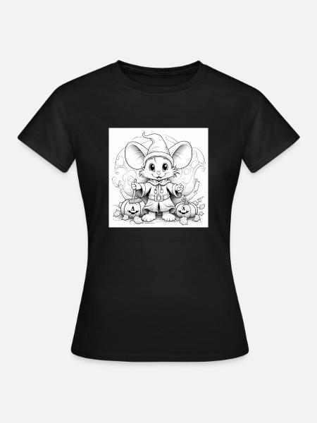 Hiiri Halloweenissa - Puku - Naisten t-paita - musta