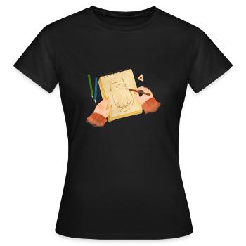 Ami 😻 chat - T-shirt Femme - noir - Devant - AI Model Female 172 dark (172cm)