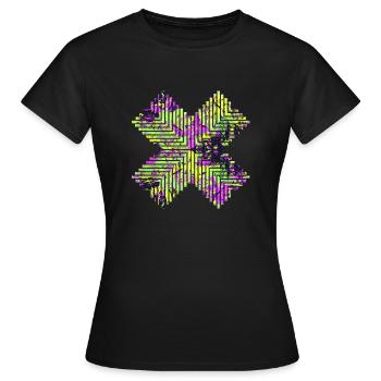 Masques, formes, art abstrait moderniste, art, géométrie - T-shirt Femme - noir - Devant - AI Model Female 172 dark (172cm)