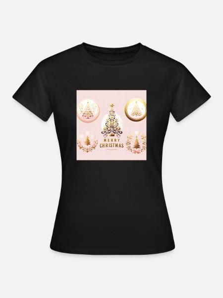Frohe Weihnachten - Frauen T-Shirt - Schwarz