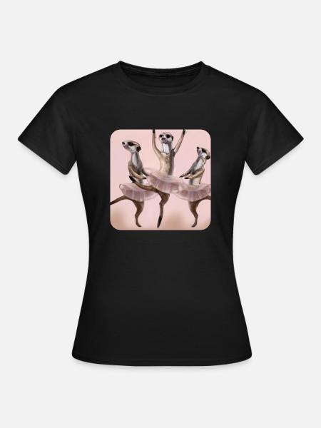 Ballett Erdmännchen - Frauen T-Shirt - Schwarz